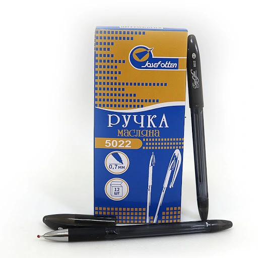 Ручка масляна j.otten Easy Office чорнило чорне 0.7 мм пластик (5022)
