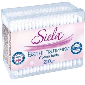Ватні палички Siela 170 + 30 шт в пластиковій коробці (SSP48577)