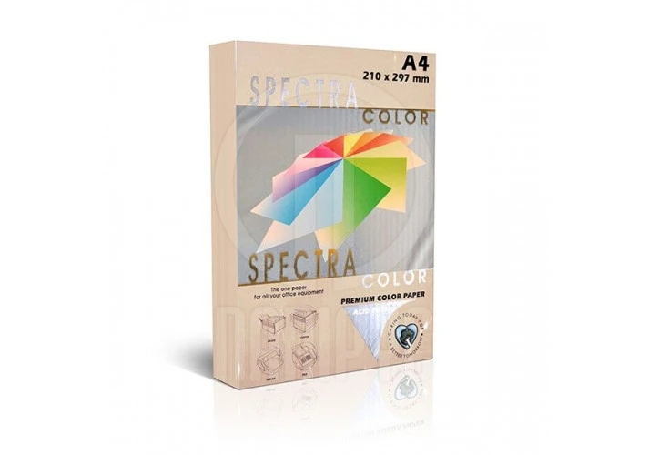 Папір кольоровий Spectra Color Ivory 100 А4 160 г/м2 слонова кістка пастель 100 арк. (16.4301)