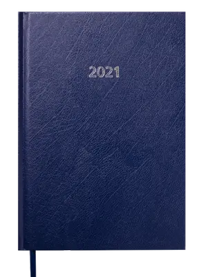 Щоденник датований А5, 2021, темно-синій, штучна шкіра, ВМ2129-03, Strong