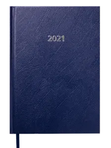 Щоденник датований А5, 2021, темно-синій, штучна шкіра, ВМ2129-03, Strong