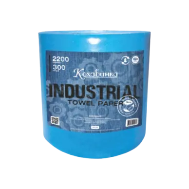 Рушники паперові Кохавинка Industrial 1-но шарові 1 рул/уп сині (450316)