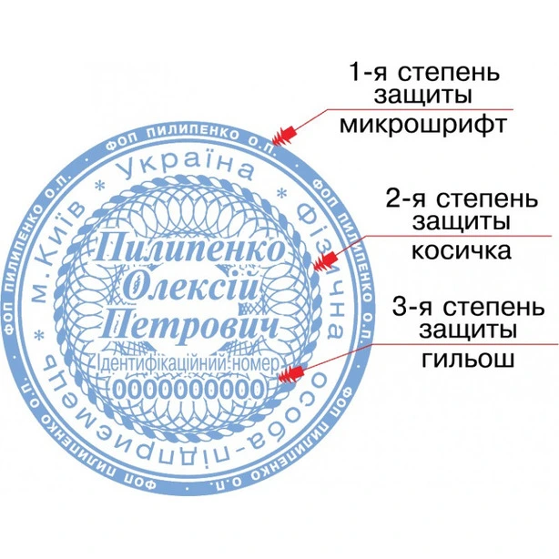 Штамп круглий  ПК40-50 х асорті (ПК40-50)