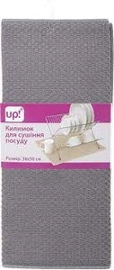 Килимок для сушки посуду 38х50 см 100% поліестер сірий (51960804) **