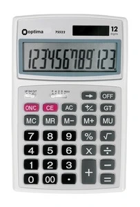 Калькулятор настільний Optima, 12 розрядів, розмір 179*116*35 мм