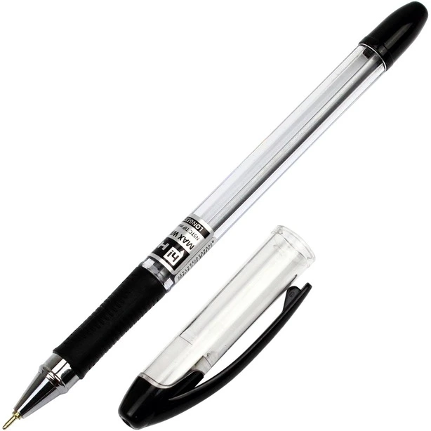 Ручка масляна Hiper Max Writer чорнило чорне 0.7 мм пластик (HO-335)