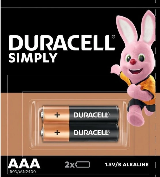 Батарейки Duracell LR03/AAА літієві 1.5 V/1500 mAh 2 шт/уп. (6546)