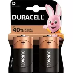 Батарейки Duracell R20/D лужні 1.5 V 2 шт/уп. (052512)