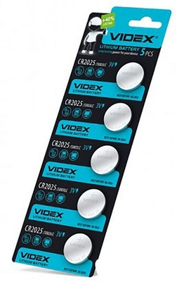 Батарейки Videx CR-2025/CR2 літієві 3 V/48 mAh 5 шт/уп. (291093)