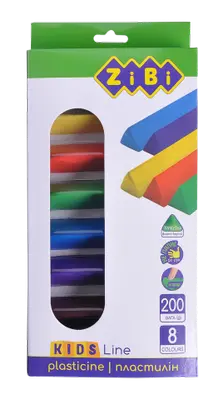 Пластилін дитячий 8 кольорів, 200гр, ZB6226, ZiBi Kids Line