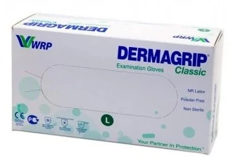 Рукавиці нітрилові Dermagrip нестерильні без пудри L 100 шт/уп   (D1503-17)