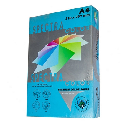 Папір кольоровий Spectra Color Turquoise 220 А4 80г/м2  синій інтенсив 500 арк. (16.4414)