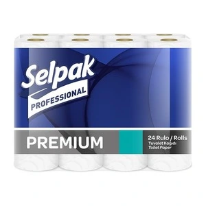 Туалетний папір Selpak Premium целюлозний 2-х шаровий 186м 24 рул на гільзі (7900092)