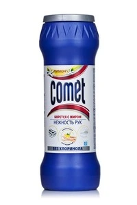Порошок для чищення з дезинфікуючими властивостями COMET Лимон без хлорінолу у банці  475 г (2702927)